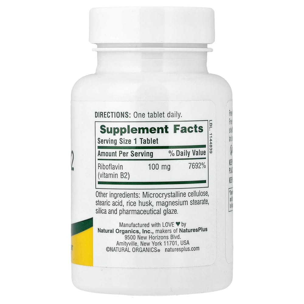 iHerb Nature's Plus Vitamin B-2 100 Mg 90 Tablets