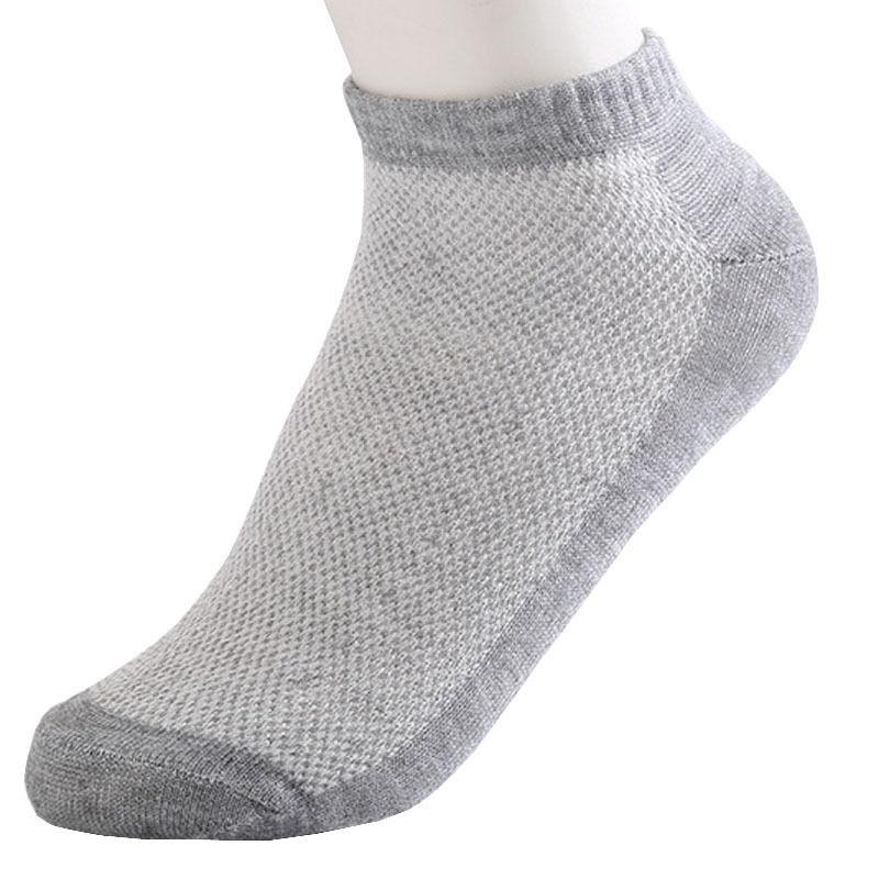 5 Pairs Sports Cotton Ankle Casual Socks Black White Gray For Men