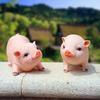 Simulation Pig Figurine Ornaments Garden Decoration Accessories Pig Resin Sculpture Model Handicraft Home Living Room Decor Gift