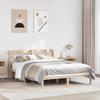 VidaXL Bed Frame with Headboard 120x190 Cm Solid Pine Wood, Bed, Bedroom Furniture, Wooden Bed, Bed 3306529
