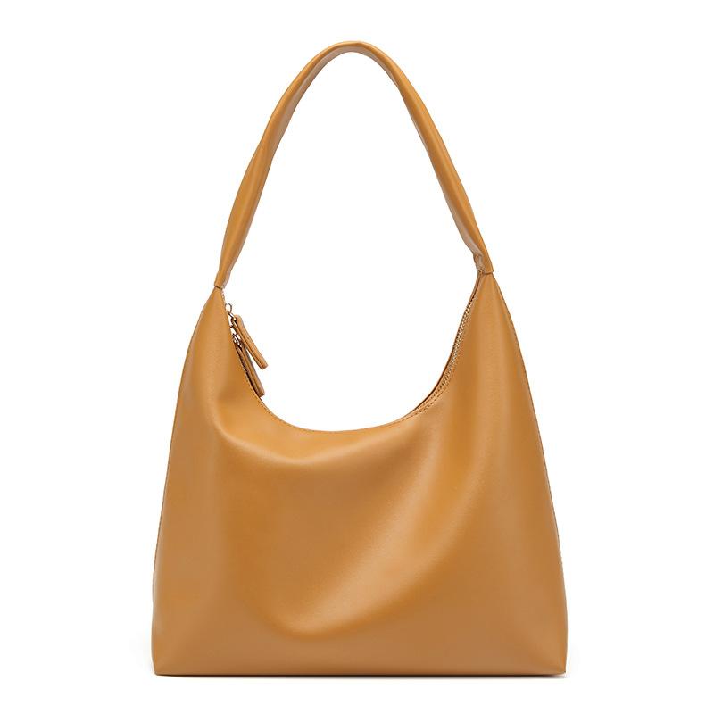 Tote Bag Korean Version Simple Fashion Bag Large Capacity Commuting Bag Casual Soft Leather Shoulder Bag Wholesale