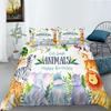 Cartoon Dinosaur Series Quilt Cover Pillowcase Two Or Three-Piece Set Polyester Digital Printing Can Be