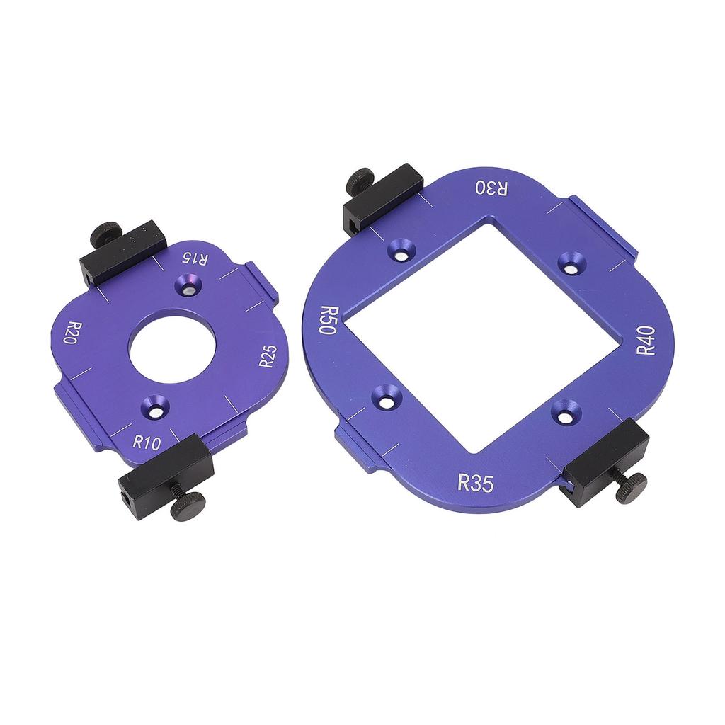 Corner Template Set with 2 Milling Bits Radius Locating Jig Woodworking Arc Cutting Tools R10 R15