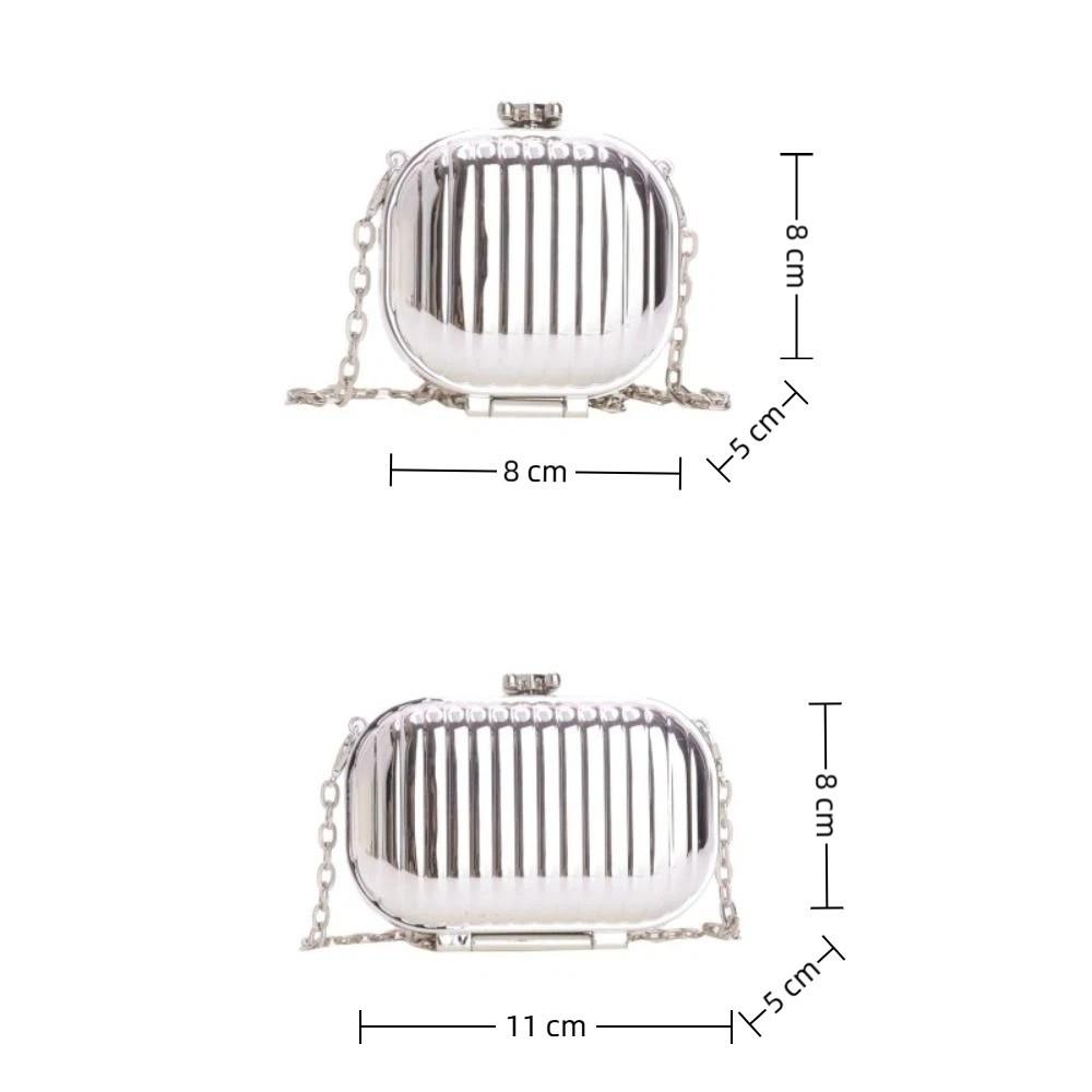 Fashion Mini Shoulder Bag Chain Strap Solid Color Mirror Banquet Bag Acrylic Crossbody Bag Women