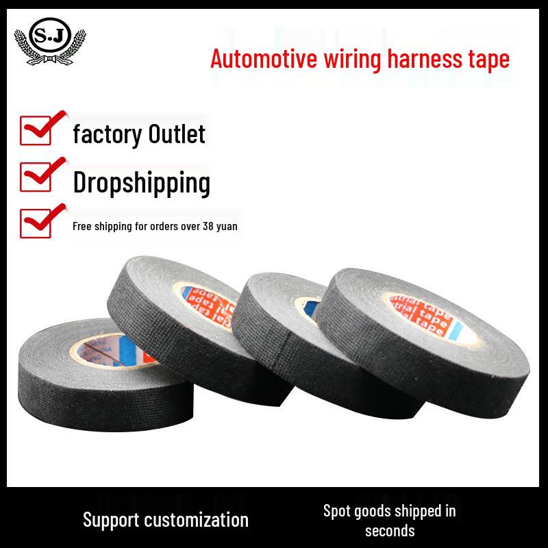 High-Temperature Flame Retardant Black Velvet Cloth Adhesive Tape for Electrical Wiring