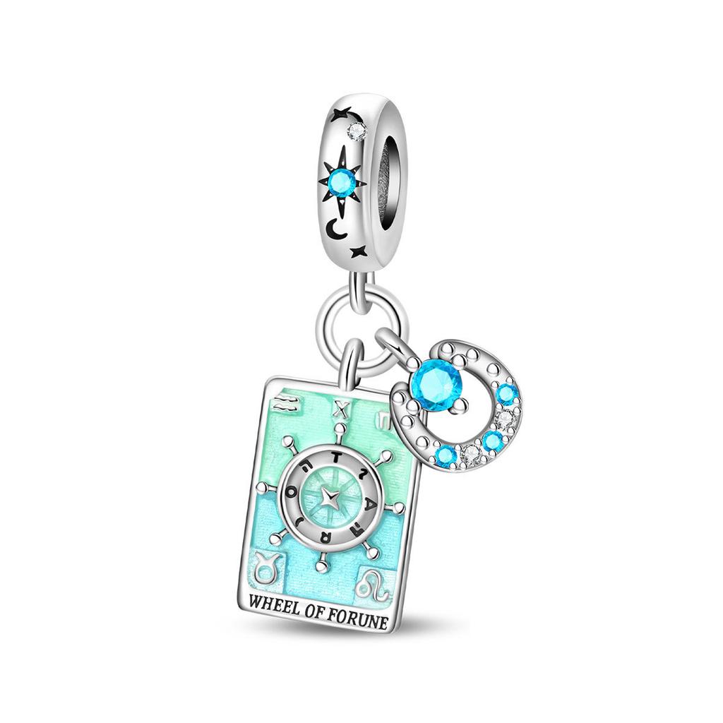 2026 Tarot Magician Position Charm Charm Charm Beads DIY Jewelry Bracelet Accessories 925 Silver