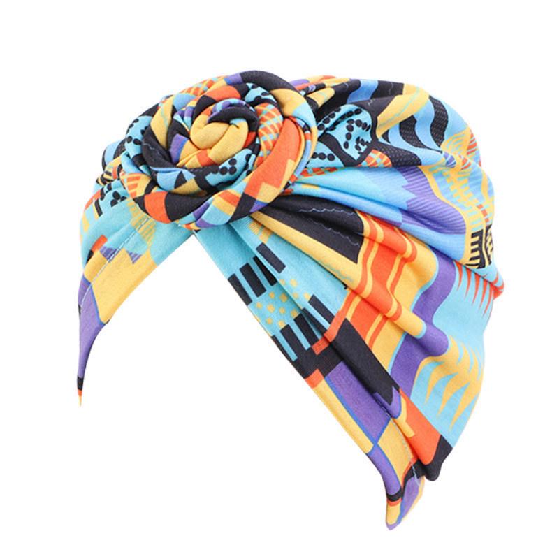 African Print Turban Hat for Women Scrunchies Knot Headwrap Stretch Bandanas Party Headwear Ladies Headscarf Hair Accessories