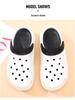 Women's Outdoor Anti-Slip Odor-Resistant Thick-Soled Height-Boost Color-Block Sandals & Summer Slippers