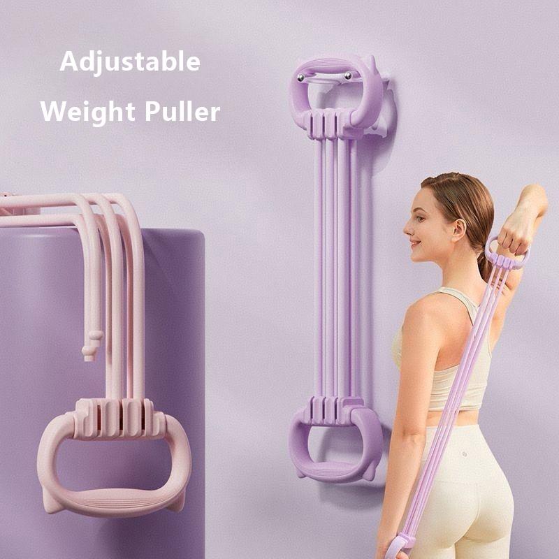Resistance Band Elastic Puller Rope Non Slip Handle Exercise Band 6 Level Adjustable Yoga Stretching Belt For Shoulder Arms Back