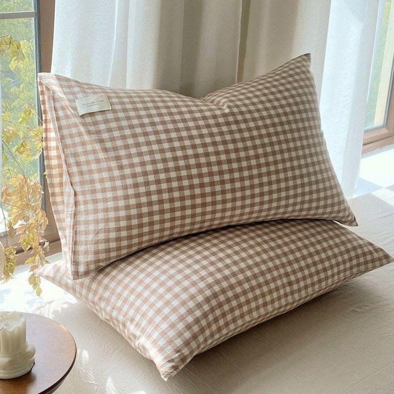 Premium 100% Cotton Pillowcase Pair 48x74cm for Home or Student Use