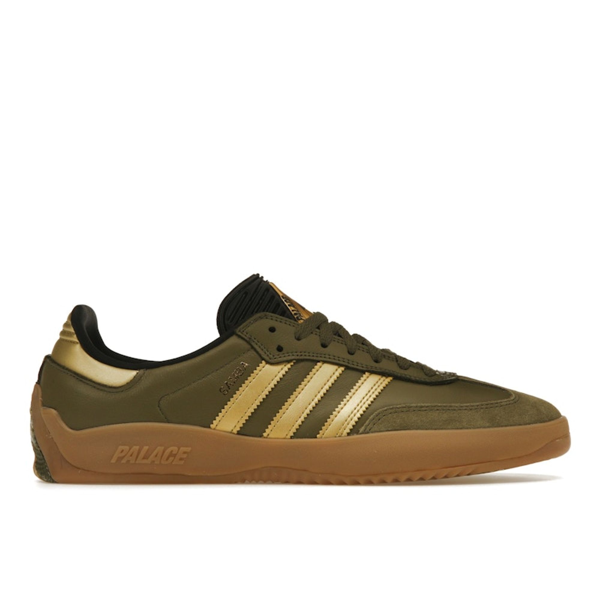 Palace x adidas Puig Samba Olive Gold Sneakers Unisex Verdi Focus-Oliva Metallizzato-Oro HQ6100 cm