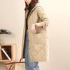 Parkas Autumn Winter Long Down Cotton-Padded Coat Womens Large Size Casual Quilted Hooded Outwear Thin Versatile Jacket