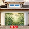 2D plane 1 vivid tropical jungle scene featuring abundant greenery monkeys and birds for birthday celebration