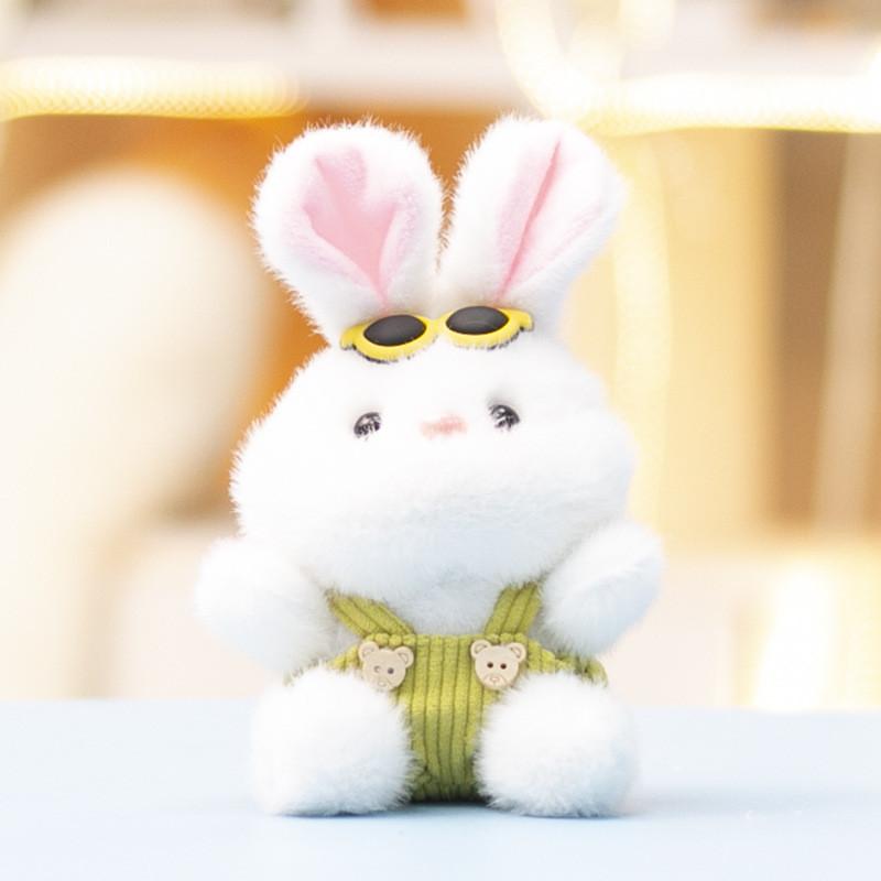 

Plush Bunny Toy Keychain With Soft Short Plush For Girls Gift And Bag Decoration зелений