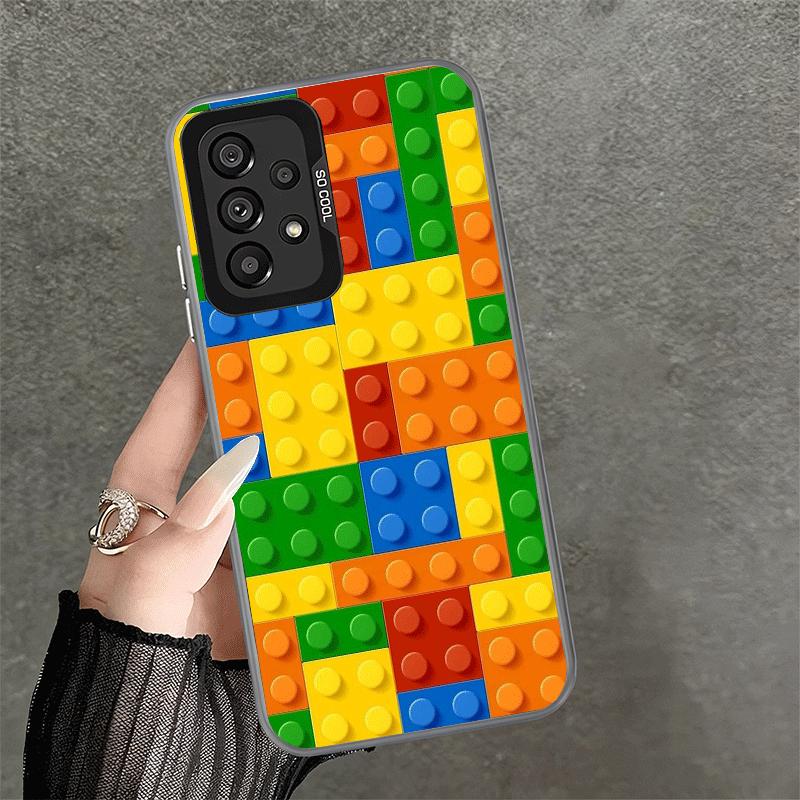 Fashion Building Blocks Pattern Shockproof Phone Case for Samsung A17 A16 A15 A14 A37 A57 A36 A56 A26 A35 A55 A25 A34 A54 A24 A1