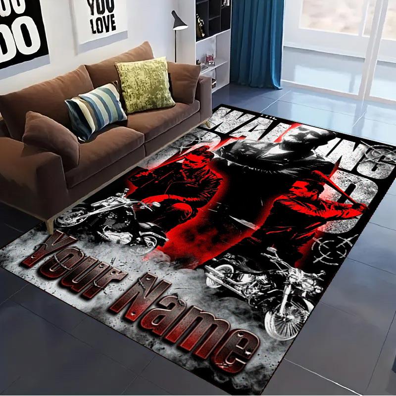 Name Custom Negan The Walking Dead Carpet Rug for Living Room Bedroom Home Sofa Decoration,Kids Play Non-slip Floor Mat