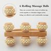 Deep Tissue Wooden Massage Roller Lymphatic Drainage Anti Cellulite Manual Wooden Massager Body Shaping Handheld Massage Roller