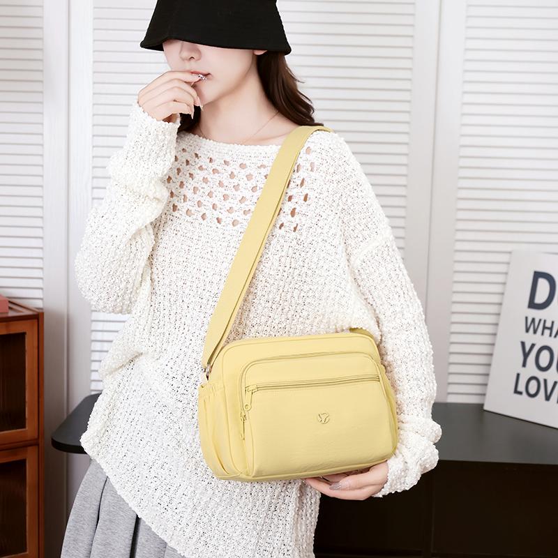 Water-repellent Nylon Bag Women's Shoulder Bag Crossbody Bag Lightweight Small Square Bag