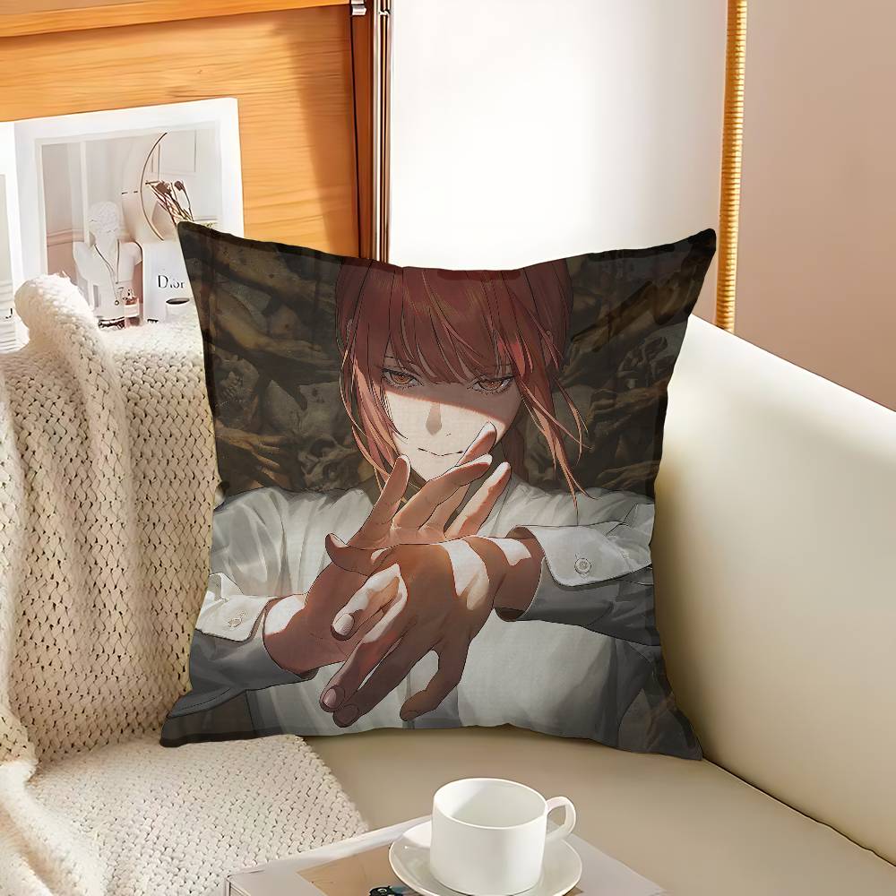 Anime Chainsaw Man The Movie Reze Arc Cushion Cover Inches Farmhouse Decor Home Throw Pillow Covers For Couch Decorations