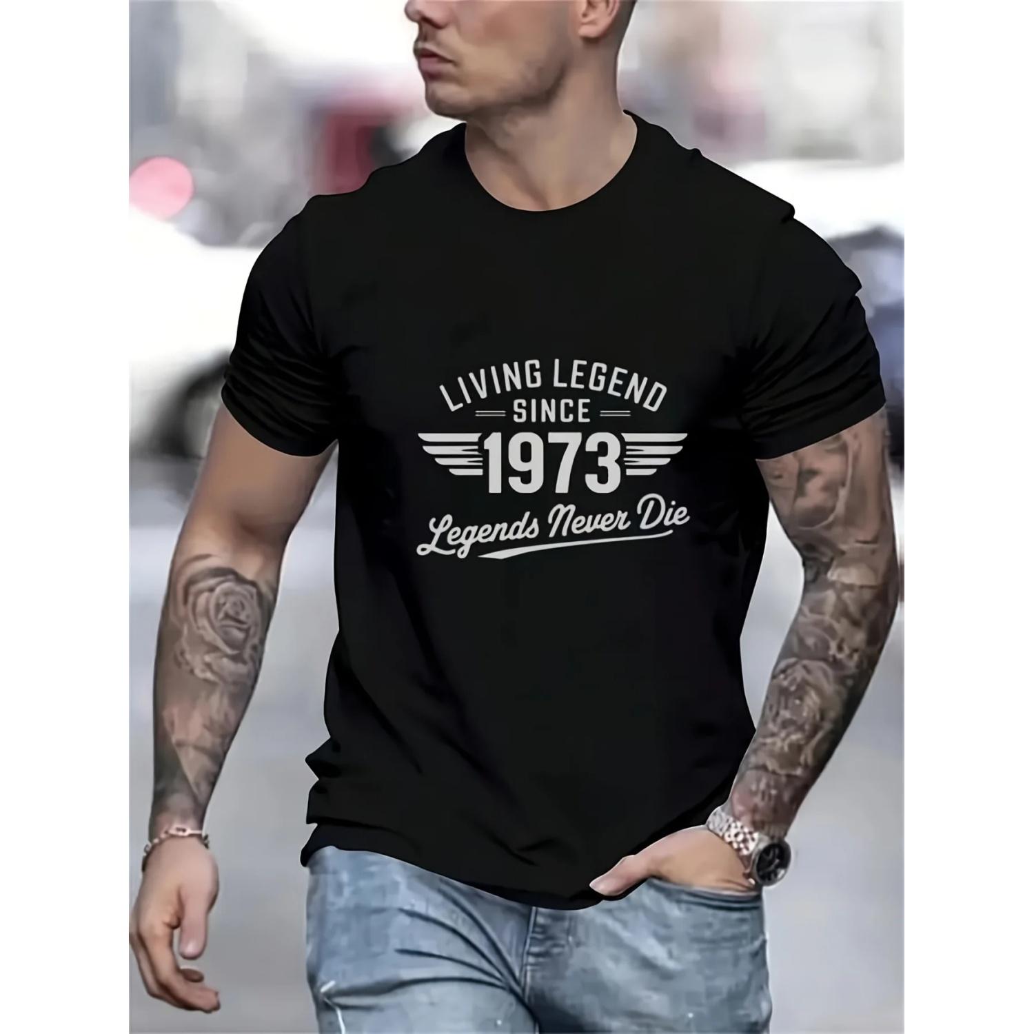 

Since 1973, The Legendary Eternal Men s Pattern T-shirt Has A Casual Street Style with Regular Short Sleeves S чёрный