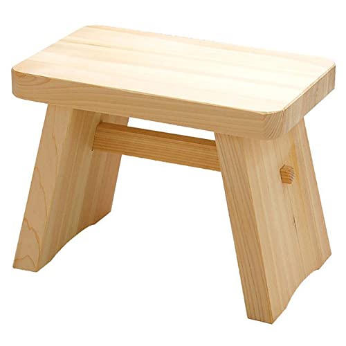 A Durable, Water-resistant Bath Chair Made of Cypress Wood. Large Size (30.5 X 18 X 23cm). Made In Japan. Enjoy a Little Taste of a Hot Spring Inn Wit