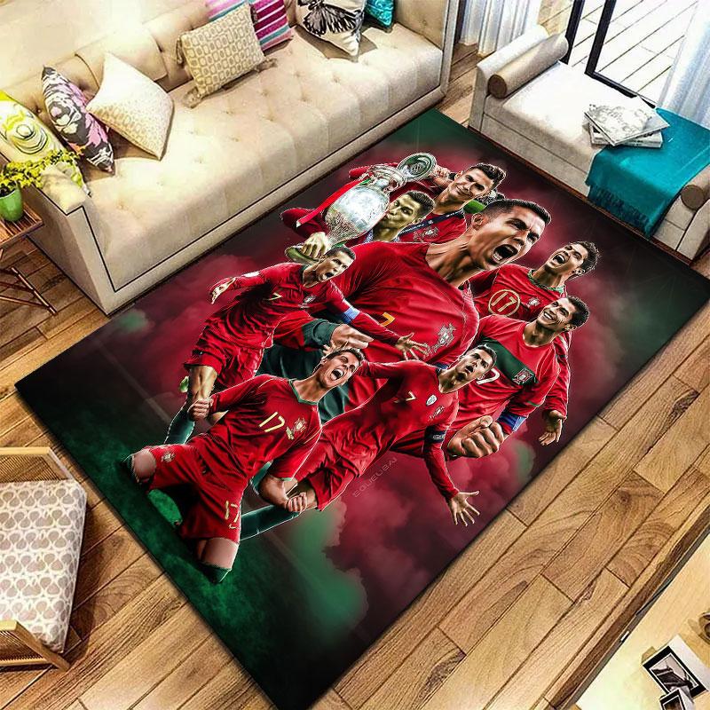 Cristiano Ronaldo Carpet Rug for Living Room Bedroom Home Sofa Decoration,Kids play Non-slip Floor Mat