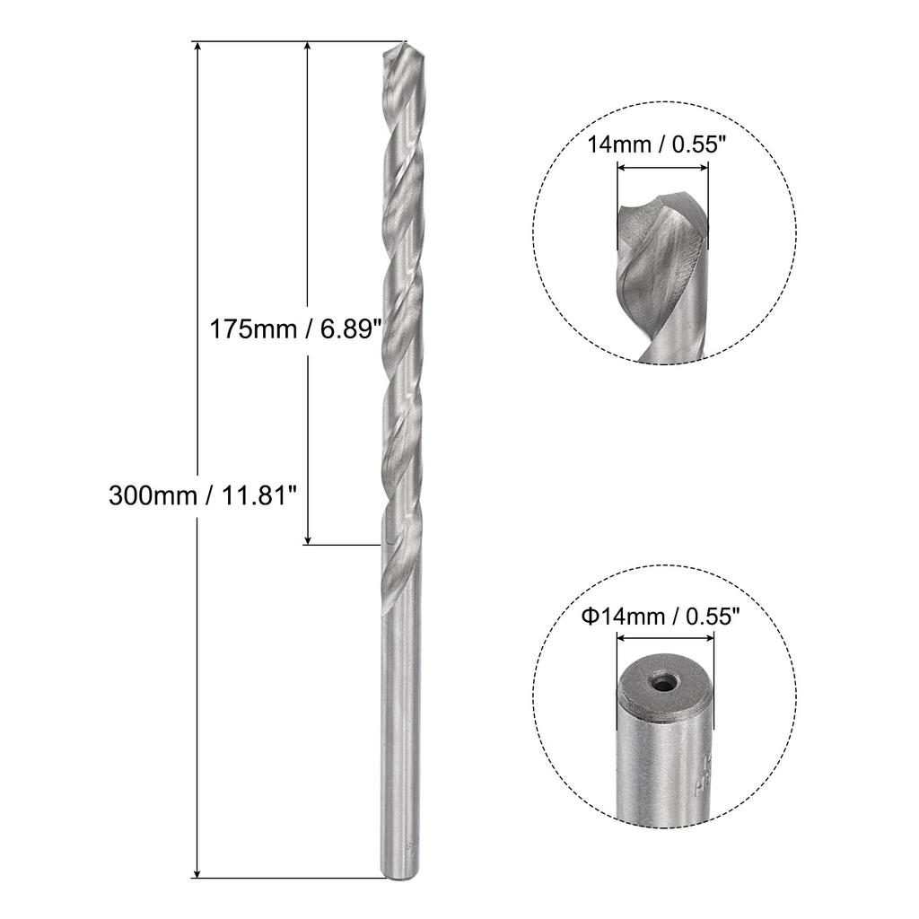 200/250/300mm Twist Drill Bits 6.2/7/8/9/10/11/12/13/14/15/16mm High-Speed Steel Extra Long Drill Bit