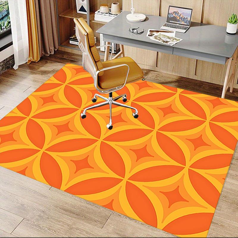 1 st Orange Mönster Extra Stor Halkfri Golvmatta, Kontor, Familj, Sovrum Stor Yta Matta Inomhusmattor, Livliga Färger