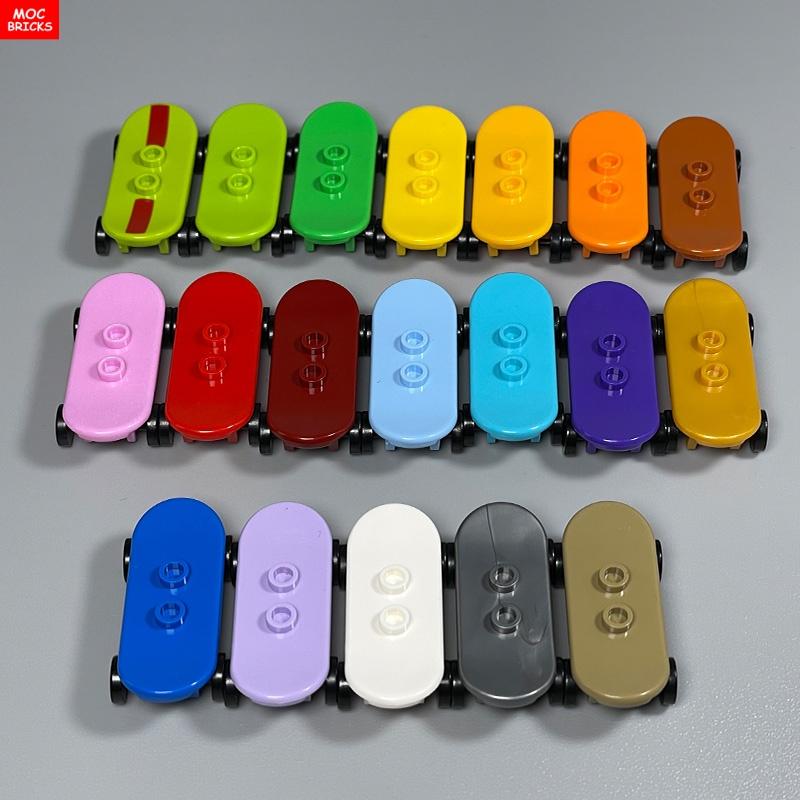 Wucifang Bags Unisex Kids 6Pcs My Own Creation Blocks Player Skateboard Including Wheels Park Street Scene Building Blocks 88422 42511 Plastic Children S Playthings Gifts