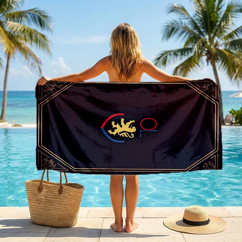 Asciugamano da Spiaggia Lyon FC ad Asciugatura Rapida in Microfibra Assorbente Portatile da Viaggio per Nuoto