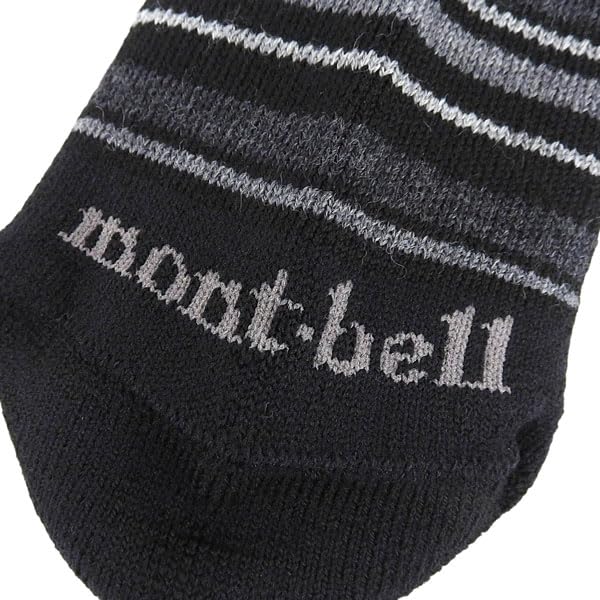 Merino Wool Trekking Socks 1118421 M [Montbell] Men's (Black (BKH) / (24-26cm))
