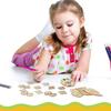 64 Stück Verzaubernde Feentüren DIY-Set Mehrere Muster Holz Feengarten Tür-Set Für DIY-Basteln