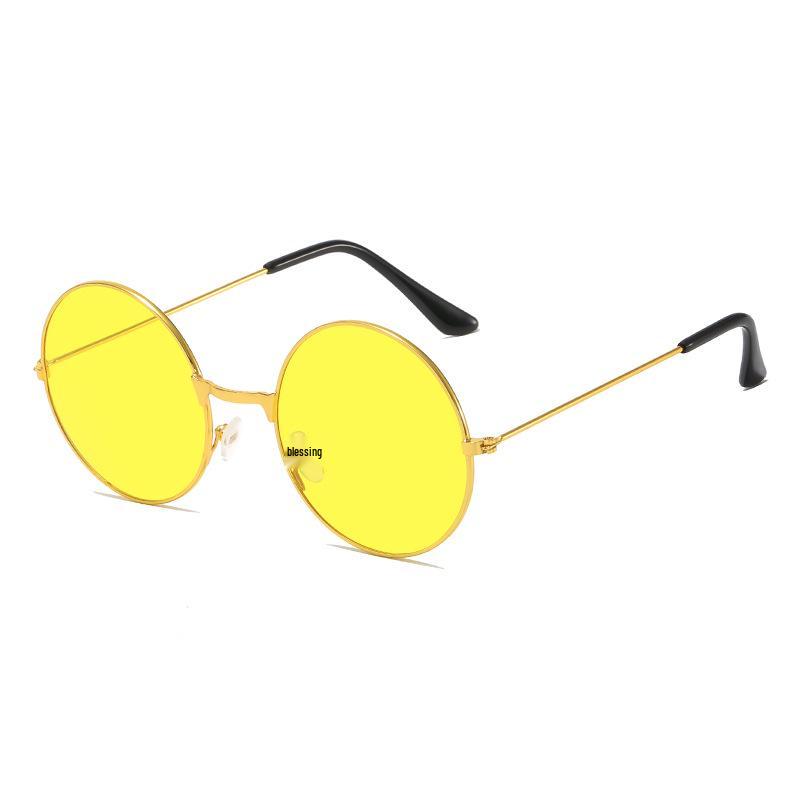 

Ретро круглые солнцезащитные очки с линзами цвета океана - Модный кросс-граничный стиль для шаферов