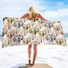 Vintage Floral Beach Towel Microfiber Quick Dry Botanical Flower Bath Towel Oversized Sand Free Travel Swim Decor Gift for Women