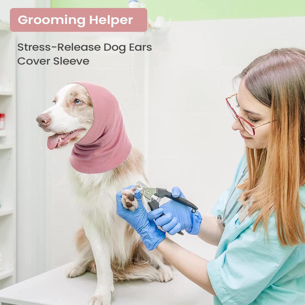 Dog Snood Quick Dry Wind Blocking Hood Dog Neck And Ear Cover Warmer For Small Medium Large Breeds Hair Cutting Shower Bathroom