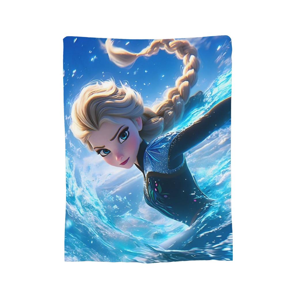 Frozen Elsa Anna Olaf Fantasy Comedy Knitted Blankets Fleece Super Warm Throw Blanket for Bedroom Sofa Bedspread