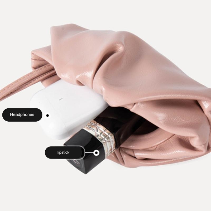 Dumpling Bags for Women Clutch Purses,Slings Bag Soft Pu Leather Cloud Handbag Ruched Shoulder Bag