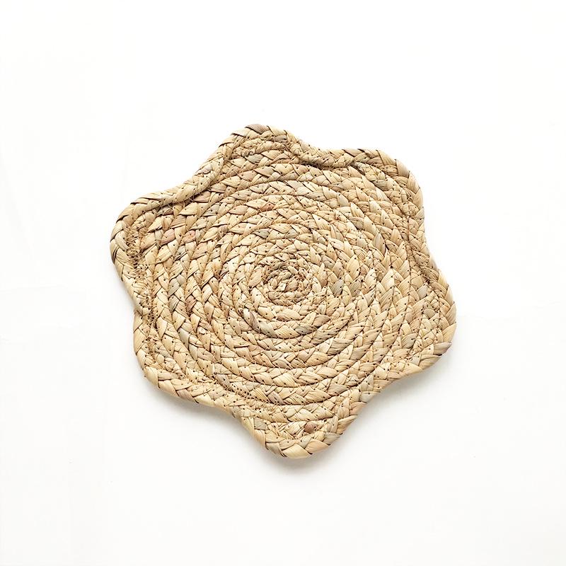 Bohemian Round Woven Straw Wall Decor for Bedroom or Dining Room