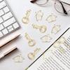 Hesena 120 Pcs Paper Clip Set, 60 Pcs House & 60 Pcs Key Shaped Paperclips for Office, Real Estate Agent,Realtors Gifts (Gold)