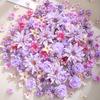 20Pcs/Set Purple Artificial Flowers Head for Home Room Decor Craft Wreath Bride Wedding Christmas Decoration Navidad 2026 Gifts