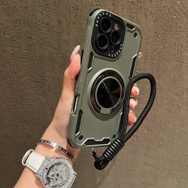 

Для Magsafe Магнитный 360° Вращающийся Металлический Автомобильный Держатель Кольцо Шнурок Чехол для Телефона Для iPhone 16 Pro Max 14 11 12 13 15 Pro Max Задняя Крышка iPhone 11 зелёный