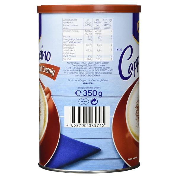 Kruger Cappuccino Fine & Creamy Powder Coffee 350g