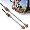A Pair 6061 Aluminium Alloy TC4T Titanium Alloy Bike Quick Release Lever Front Rear Wheel Skewer SetGolden