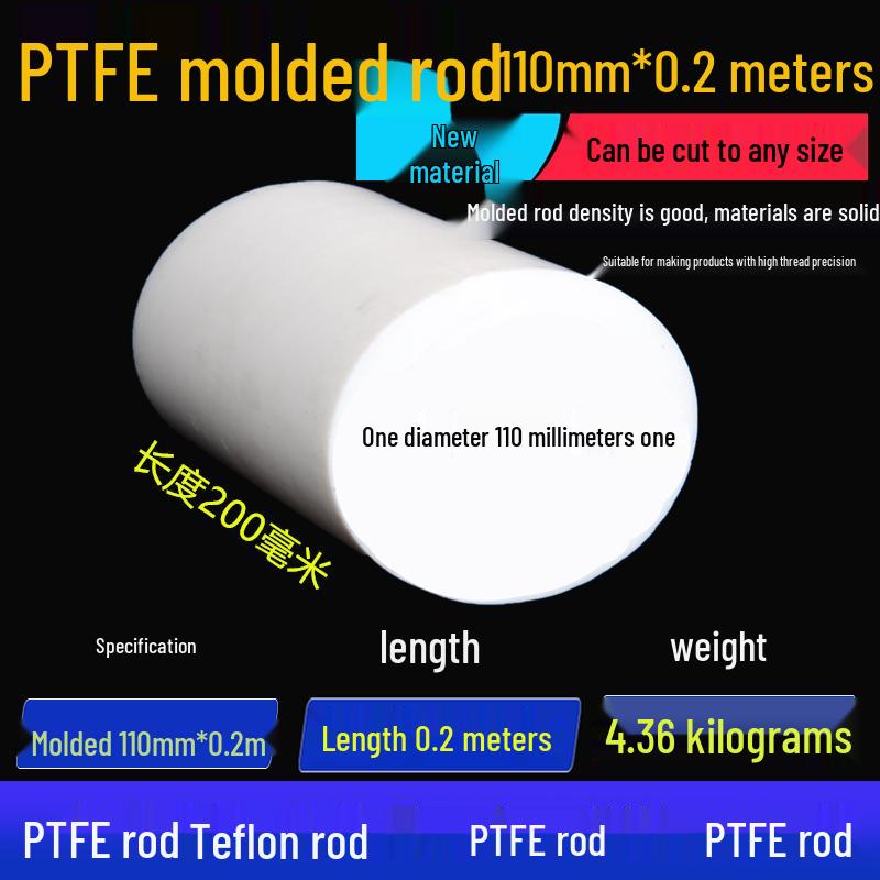 White High-Temperature Resistant PTFE Plastic Rod