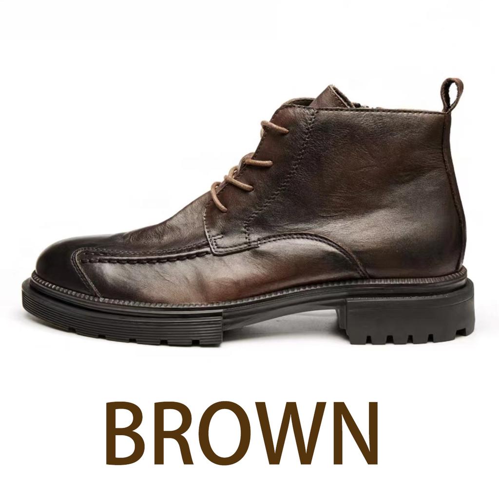 Handmade Leather Casual Men Shoes Winter with Fur Shoe Men Loafers Comfort Walking Shoes Men Flats Hot Sale Moccasins Shoes