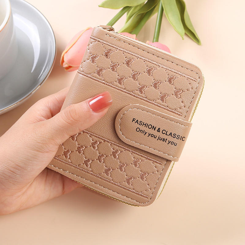 Women's Wallet Short Zipper Large Capacity Zero Wallet Versatile Handbag Card Holder