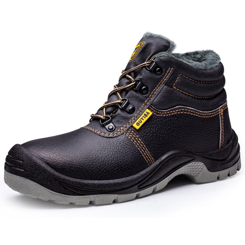 Durable High-Top Safety Shoes: Puncture-Resistant, Anti-Smash, Steel-Toe, Wear-Resistant Winter Protection