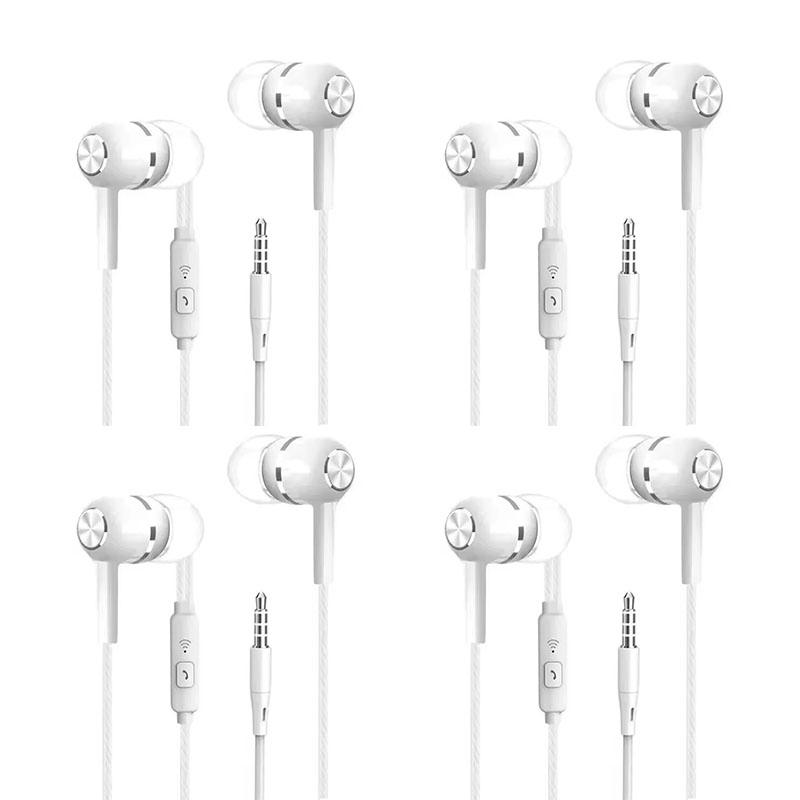 1/2/3/4Pcs Universal 3.5mm Wired Headphones Sport Earbuds with Bass Phone Earphones Stereo Headset with Mic Volume Control