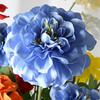 Geranium Flowers UV Resistant Faux Silk Geranium Flower Bouquet with 3 Heads