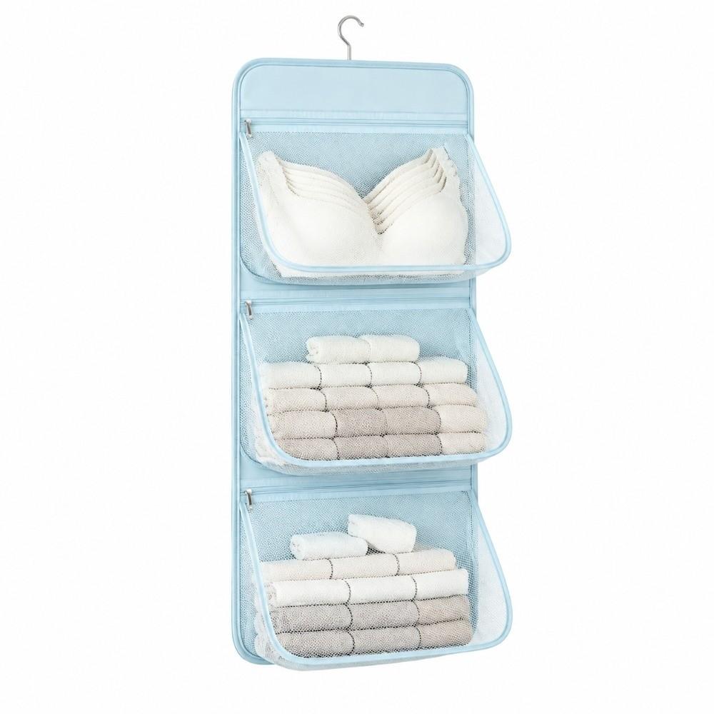 Breathable Hanging Closet Organizer Large Capacity Mesh Storage Bag  Student Dormitories